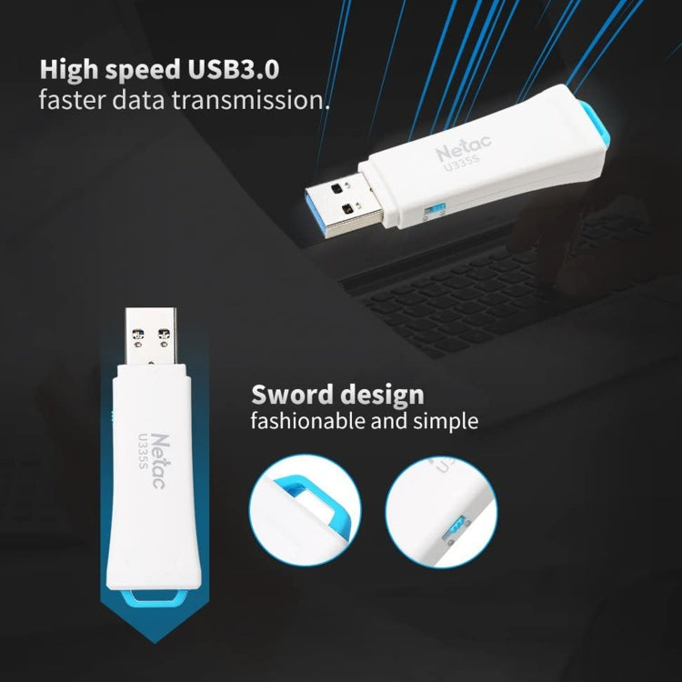 Lisslune | Netac U335S USB 3.0 High-Speed Antivirus Write Protection USB Flash Drives U-Disk, Capacity: 64GB