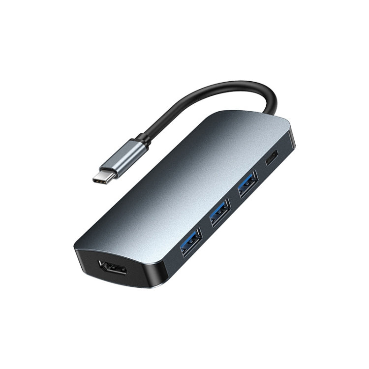 Lisslune | Remax RU-U5 5 In1 Multifunction Type-C / USB-C HUB Docking Station (Dark Gray)