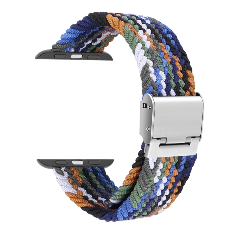 Lisslune | Braided + Stainless Steel Watch Band for Apple Watch Series 9&8&7 41mm / SE 3&SE 2&6&SE&5&4 40mm / 3&2&1 38mm (Multicolor)