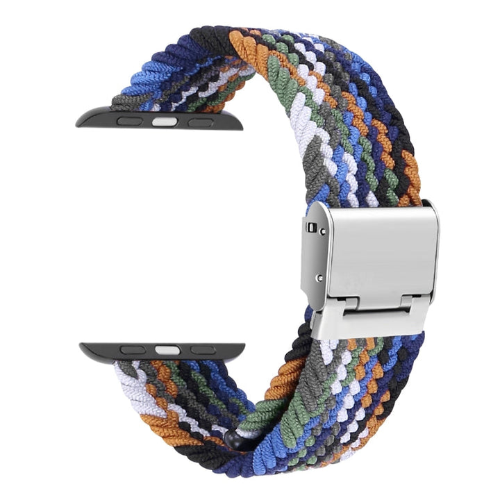 Lisslune | Braided + Stainless Steel Watch Band for Apple Watch Series 9&8&7 41mm / SE 3&SE 2&6&SE&5&4 40mm / 3&2&1 38mm (Multicolor)