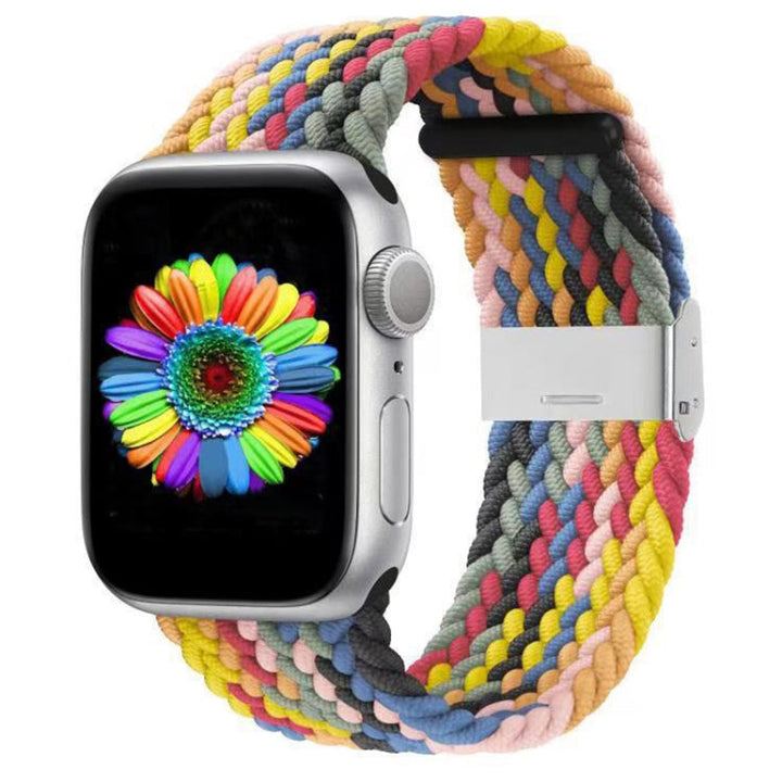 Lisslune | Woven + Stainless Steel Watch Band for Apple Watch Series 7 41mm / 6 & SE & 5 & 4 40mm / 3 & 2 & 1 38mm (Color)