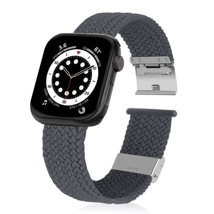 Lisslune | Braided + Stainless Steel Watch Band for Apple Watch Series 7 45mm / 6 & SE & 5 & 4 44mm / 3 & 2 & 1 42mm (Gray)