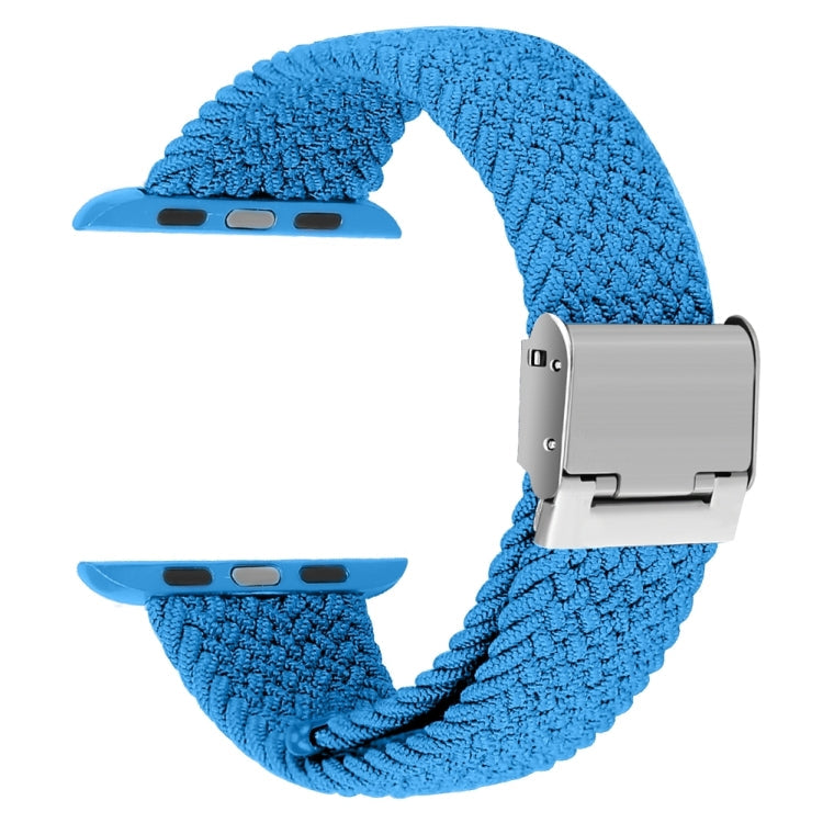 Lisslune | Braided + Stainless Steel Watch Band for Apple Watch Ultra 49mm & Watch Ultra 2 49mm / Series 9 & 8 & 7 45mm / SE 3 & SE 2 & 6 & SE & 5 & 4 44mm / 3 & 2 & 1 42mm (Blue)