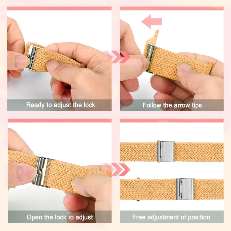 Lisslune | Braided + Stainless Steel Bracelet for Apple Watch Series 7 45mm / 6 & SE & 5 & 4 44mm / 3 & 2 & 1 42mm (Black)
