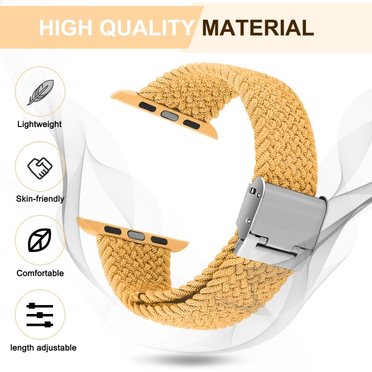 Lisslune | Braided + Stainless Steel Bracelet for Apple Watch Series 7 45mm / 6 & SE & 5 & 4 44mm / 3 & 2 & 1 42mm (Black)