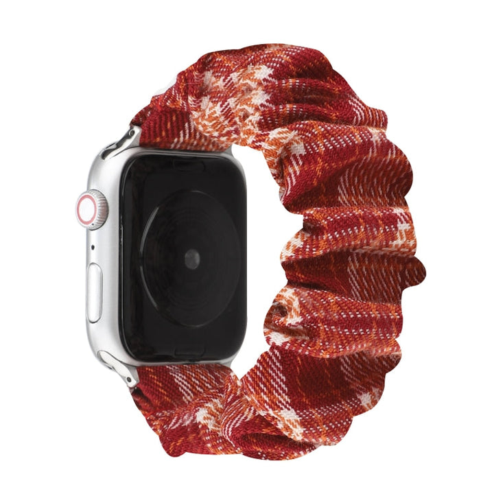 Lisslune | Certified Hair Tie Watch Band for Apple Watch Ultra 49mm & Watch Ultra 2 49mm / Series 9 & 8 & 7 45mm / SE 3 & SE 2 & 6 & SE & 5 & 4 44mm / 3 & 2 & 1 42mm (Orange)
