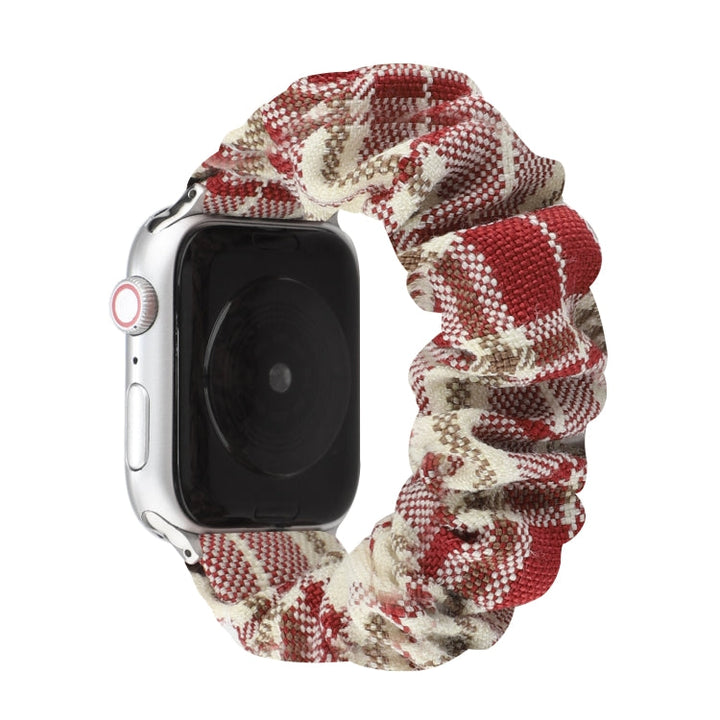 Lisslune | Packed Hair Tie Watch Band for Apple Watch Ultra 49mm & Watch Ultra 2 49mm / Series 9 & 8 & 7 45mm / SE 3 & SE 2 & 6 & SE & 5 & 4 44mm / 3 & 2 & 1 42mm (Apricot)