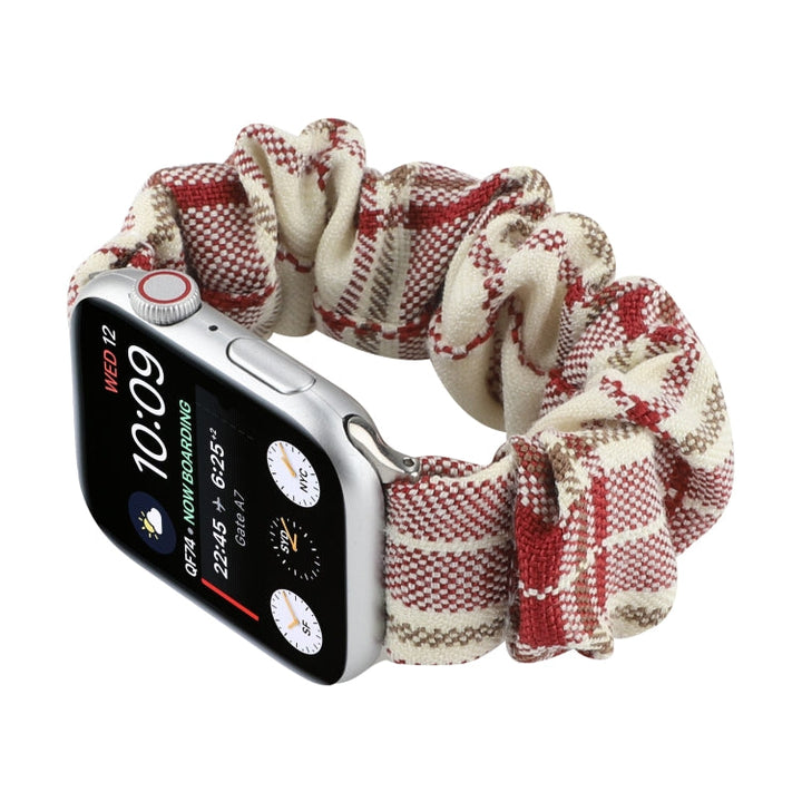 Lisslune | Packed Hair Tie Watch Band for Apple Watch Ultra 49mm & Watch Ultra 2 49mm / Series 9 & 8 & 7 45mm / SE 3 & SE 2 & 6 & SE & 5 & 4 44mm / 3 & 2 & 1 42mm (Apricot)