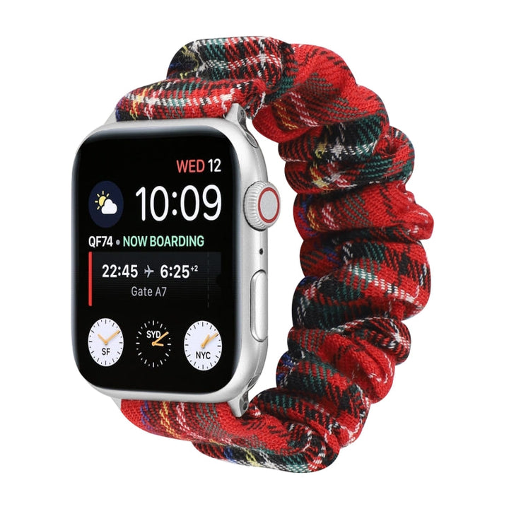 Lisslune | Polka Dot Headband Strap for Apple Watch Ultra 49mm & Watch Ultra 2 49mm / Series 9 & 8 & 7 45mm / SE 3 & SE 2 & 6 & SE & 5 & 4 44mm / 3 & 2 & 1 42mm (Red)