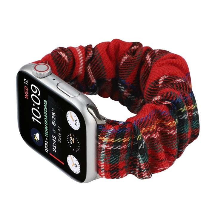 Lisslune | Polka Dot Headband Strap for Apple Watch Ultra 49mm & Watch Ultra 2 49mm / Series 9 & 8 & 7 45mm / SE 3 & SE 2 & 6 & SE & 5 & 4 44mm / 3 & 2 & 1 42mm (Red)