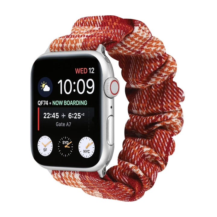 Lisslune | Knotted Hair Tie Watch Band for Apple Watch Series 9&8&7 41mm / SE 3&SE 2&6&SE&5&4 40mm / 3&2&1 38mm (Orange)