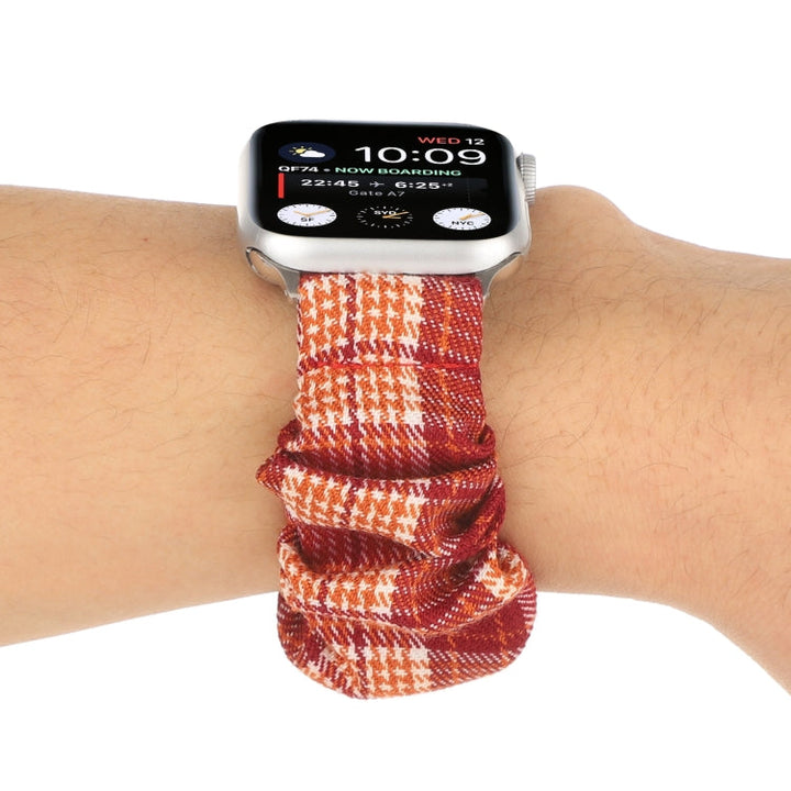 Lisslune | Knotted Hair Tie Watch Band for Apple Watch Series 9&8&7 41mm / SE 3&SE 2&6&SE&5&4 40mm / 3&2&1 38mm (Orange)