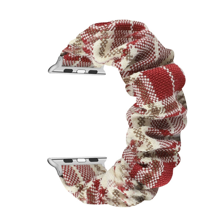 Lisslune | Knotted Hair Tie Watch Strap for Apple Watch Series 9&8&7 41mm / SE 3&SE 2&6&SE&5&4 40mm / 3&2&1 38mm (Apricot)