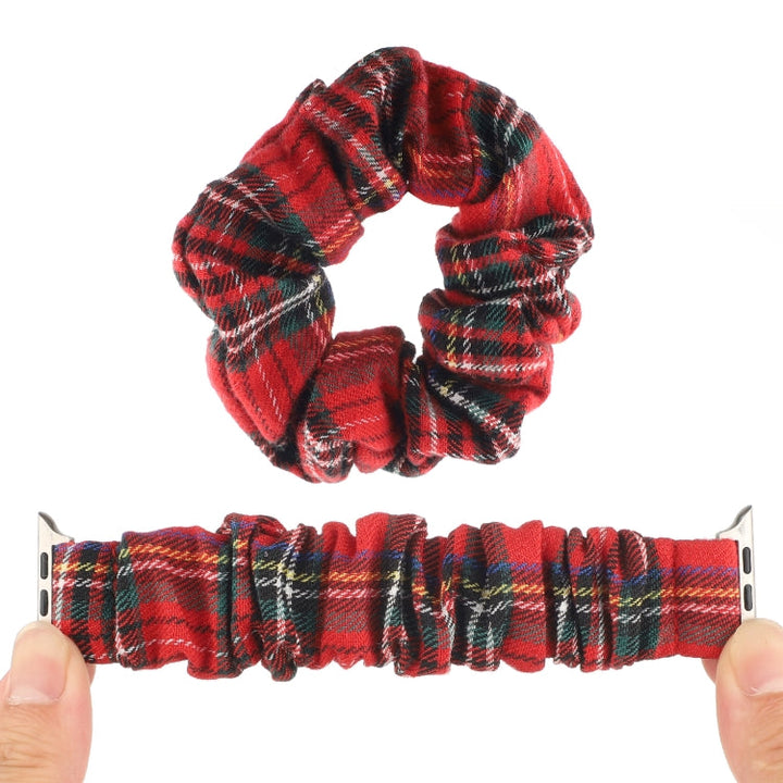 Lisslune | Knotted hair scarf watch band for Apple Watch Series 9&8&7 41mm / SE 3&SE 2&6&SE&5&4 40mm / 3&2&1 38mm (Red)