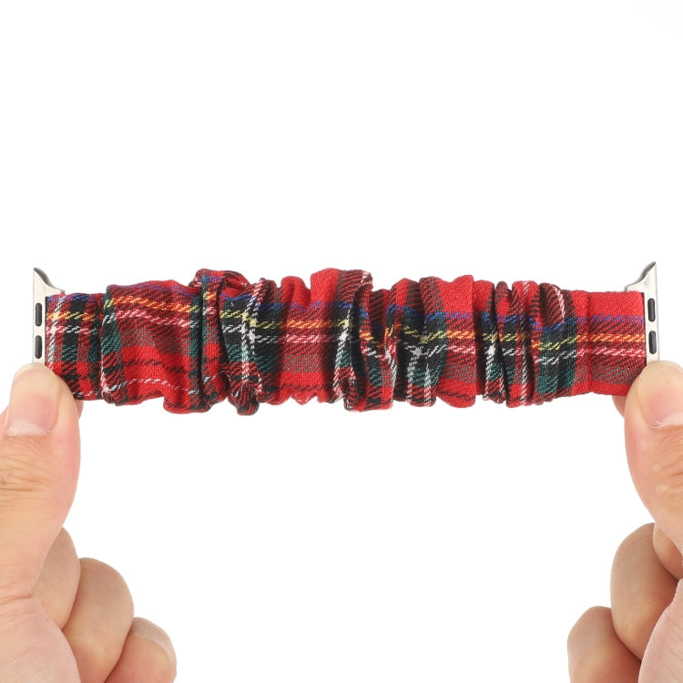 Lisslune | Knotted hair scarf watch band for Apple Watch Series 9&8&7 41mm / SE 3&SE 2&6&SE&5&4 40mm / 3&2&1 38mm (Red)