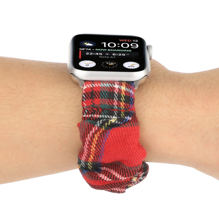 Lisslune | Knotted hair scarf watch band for Apple Watch Series 9&8&7 41mm / SE 3&SE 2&6&SE&5&4 40mm / 3&2&1 38mm (Red)