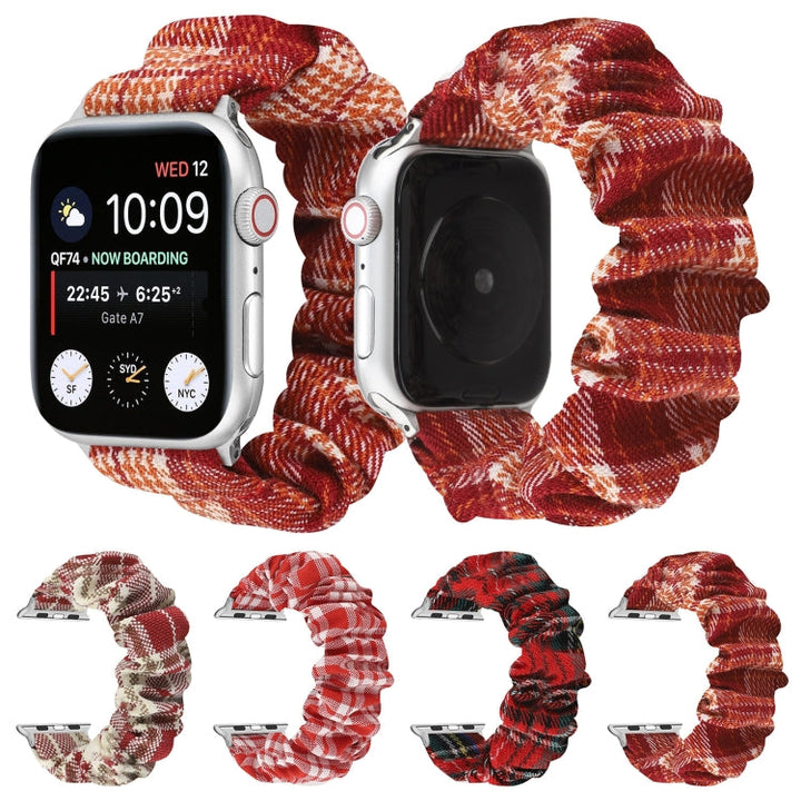 Lisslune | Knotted Hair Tie Watch Strap for Apple Watch Series 9&8&7 41mm / SE 3&SE 2&6&SE&5&4 40mm / 3&2&1 38mm (Apricot)
