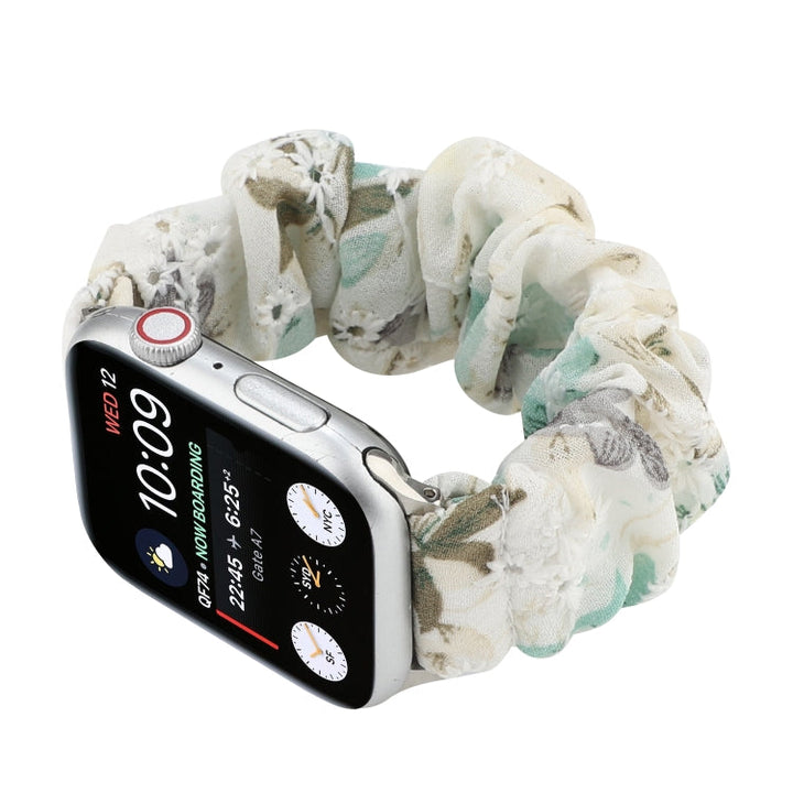 Lisslune | Fabric Hair Ring Watch Band for Apple Watch Series 9&8&7 41mm / SE 3&SE 2&6&SE&5&4 40mm / 3&2&1 38mm