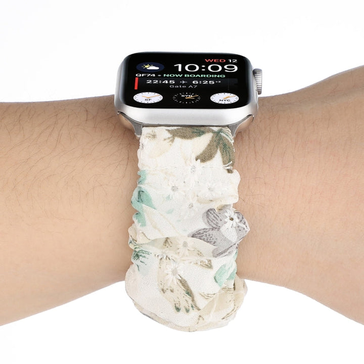 Lisslune | Fabric Hair Ring Watch Band for Apple Watch Series 9&8&7 41mm / SE 3&SE 2&6&SE&5&4 40mm / 3&2&1 38mm