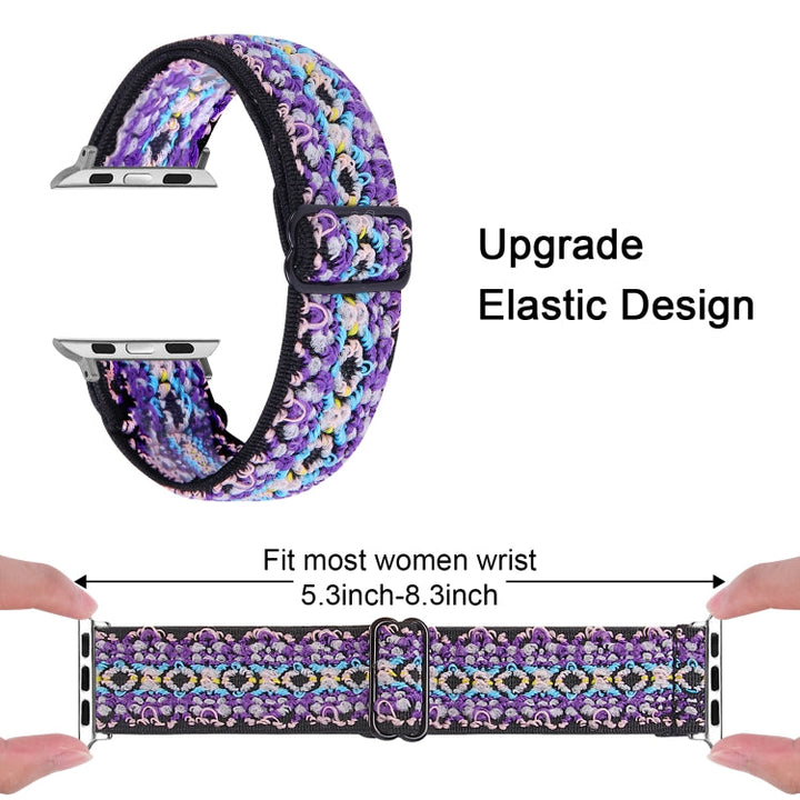 Lisslune | Elastic Watch Band for Apple Watch Series 7 45mm / 6 & SE & 5 & 4 44mm / 3 & 2 & 1 42mm(13)