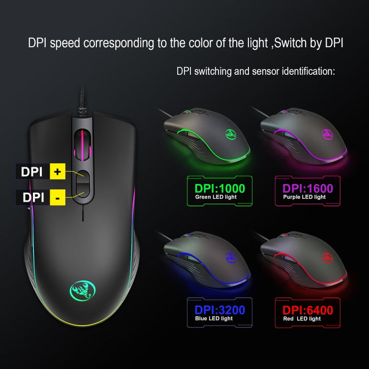 Lisslune | HXSJ P6+V100+A867 Keyboard-Mouse-Converter + One-Handed Keyboard + RGB Gaming Mouse Set