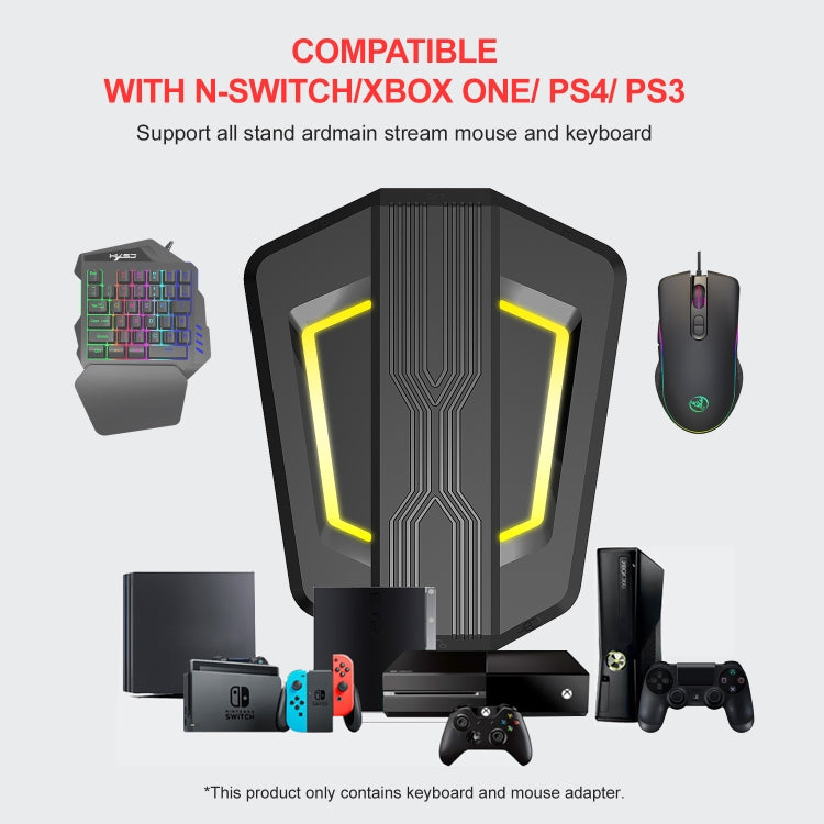 Lisslune | HXSJ P6+V100+A867 Keyboard-Mouse-Converter + One-Handed Keyboard + RGB Gaming Mouse Set