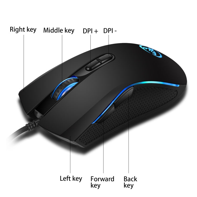 Lisslune | HXSJ P6+V100+A869 Keyboard Mouse Converter + One-Handed Keyboard + Gaming Mouse Set