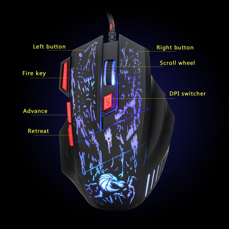 Lisslune | HXSJ P6+V100+H300 Keyboard Mouse Converter + One-Handed Keyboard + Gaming Mouse Set
