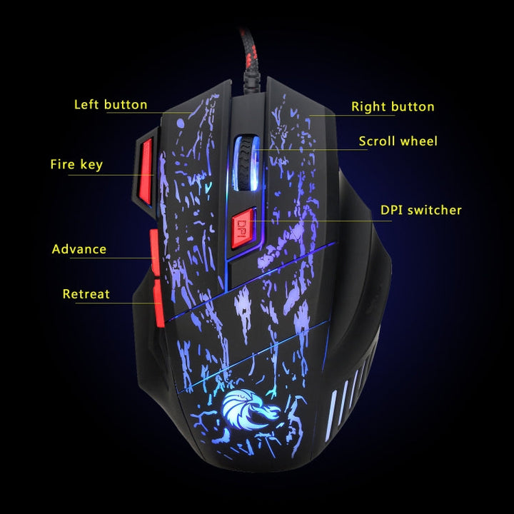 Lisslune | HXSJ P6+V100+H300 Keyboard Mouse Converter + One-Handed Keyboard + Gaming Mouse Set