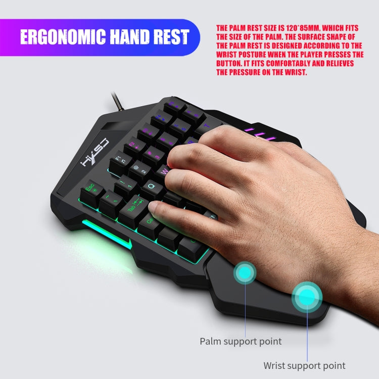 Lisslune | HXSJ P6+V100+H300 Keyboard Mouse Converter + One-Handed Keyboard + Gaming Mouse Set