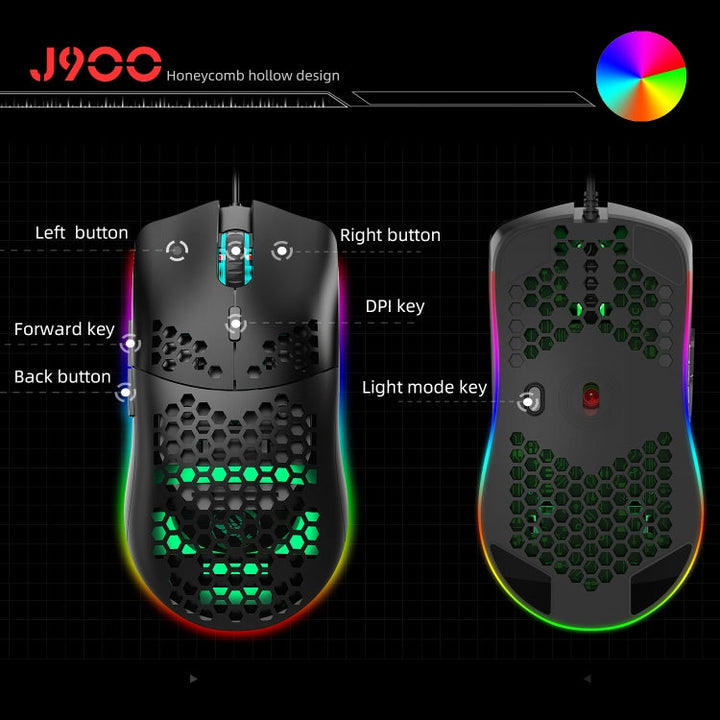 Lisslune | HXSJ P6+V100+J900 Keyboard-Mouse-Converter + One-Handed Keyboard + Gaming Mouse Set