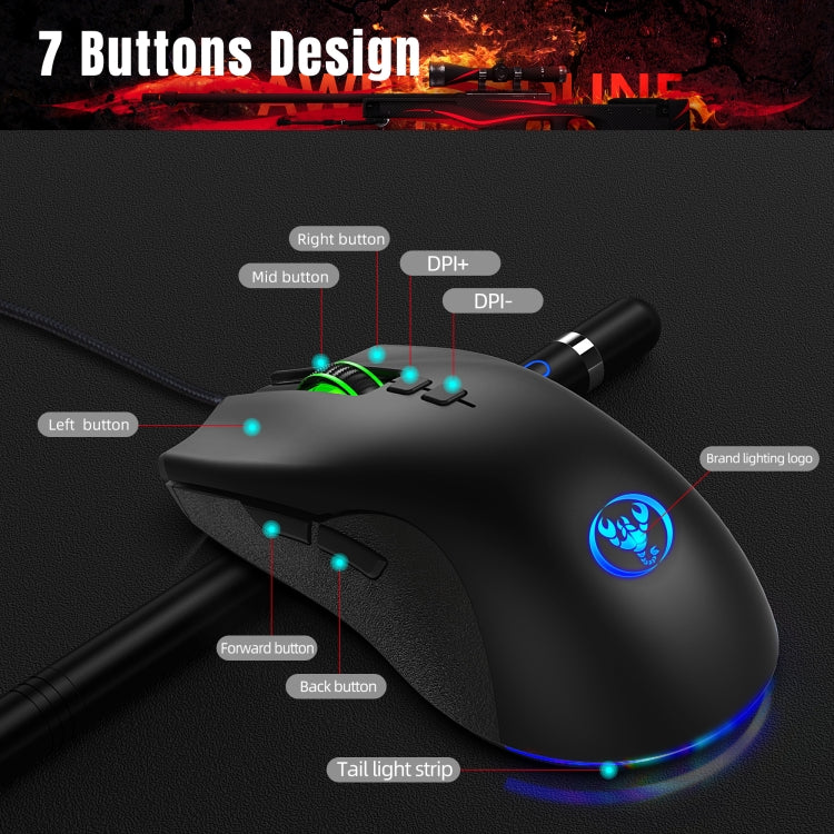 Lisslune | HXSJ P6+V100+A883 Keyboard-Mouse-Converter + one-handed Keyboard + Gaming-Mouse-Set