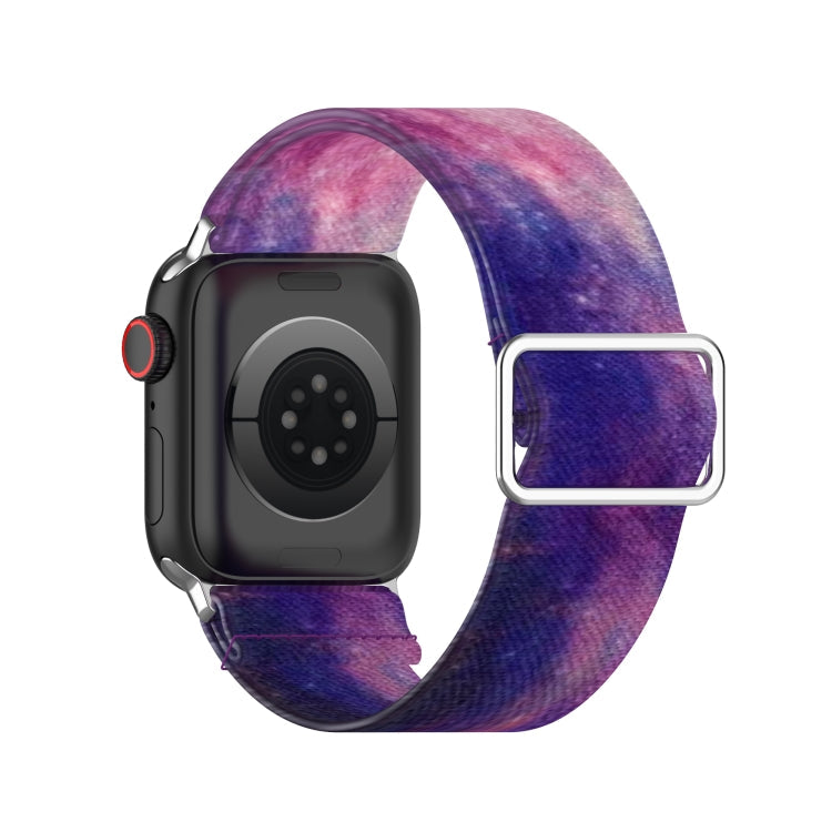 Lisslune | Adjustable Elastic Printed Watch Band for Apple Watch Series 9&8&7 41mm / SE 3&SE 2&6&SE&5&4 40mm / 3&2&1 38mm (Starry Sky)