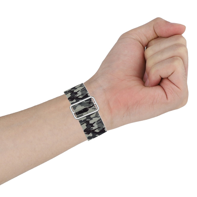 Lisslune | Adjustable elastic printed watch band for Apple Watch Series 9&8&7 41mm / SE 3&SE 2&6&SE&5&4 40mm / 3&2&1 38mm (Chrysanthemum)