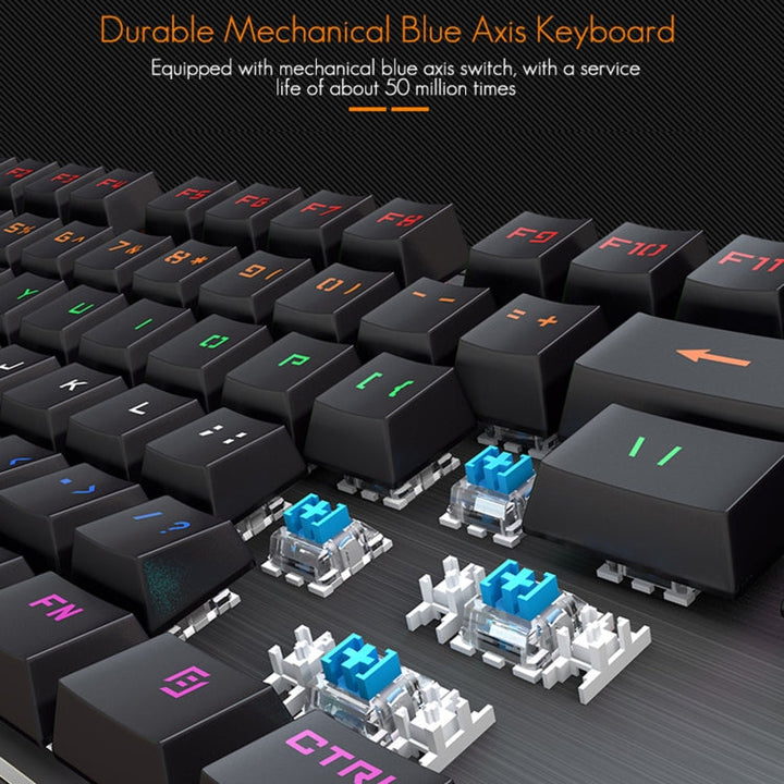 Lisslune | iMICE MK-X80 104 Keys Mechanical Blue Switch Backlit Wired Gaming Keyboard