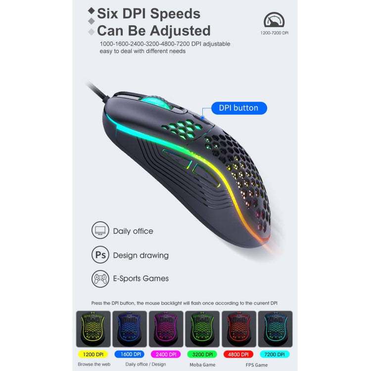 Lisslune | iMICE T98 RGB Lighting Gaming Wired Mouse