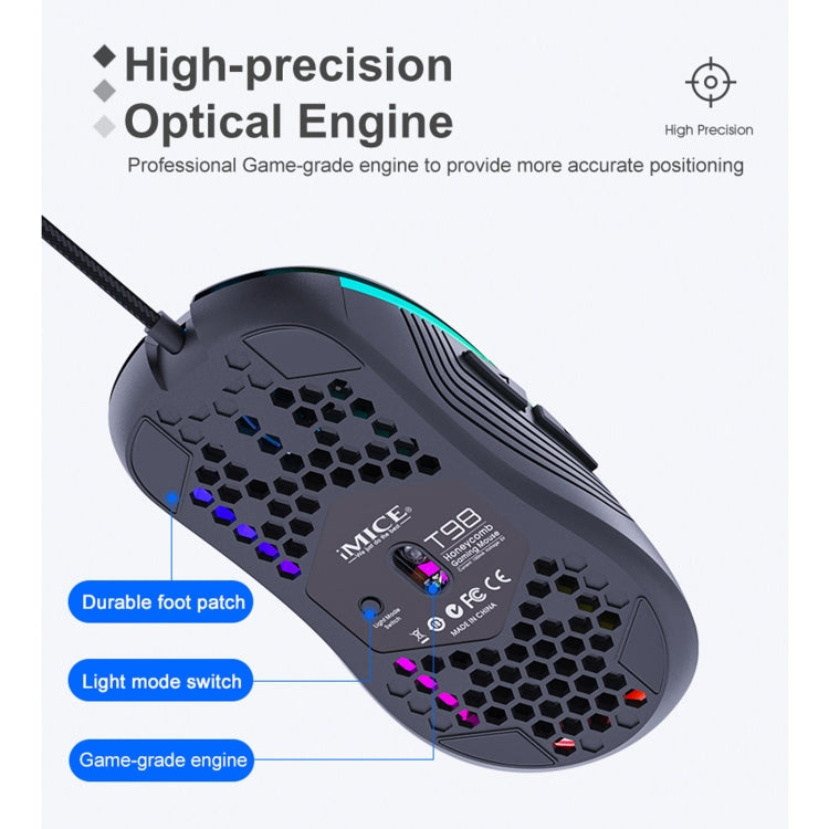 Lisslune | iMICE T98 RGB Lighting Gaming Wired Mouse