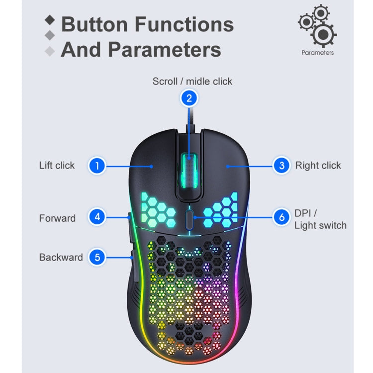 Lisslune | iMICE T98 RGB Lighting Gaming Wired Mouse