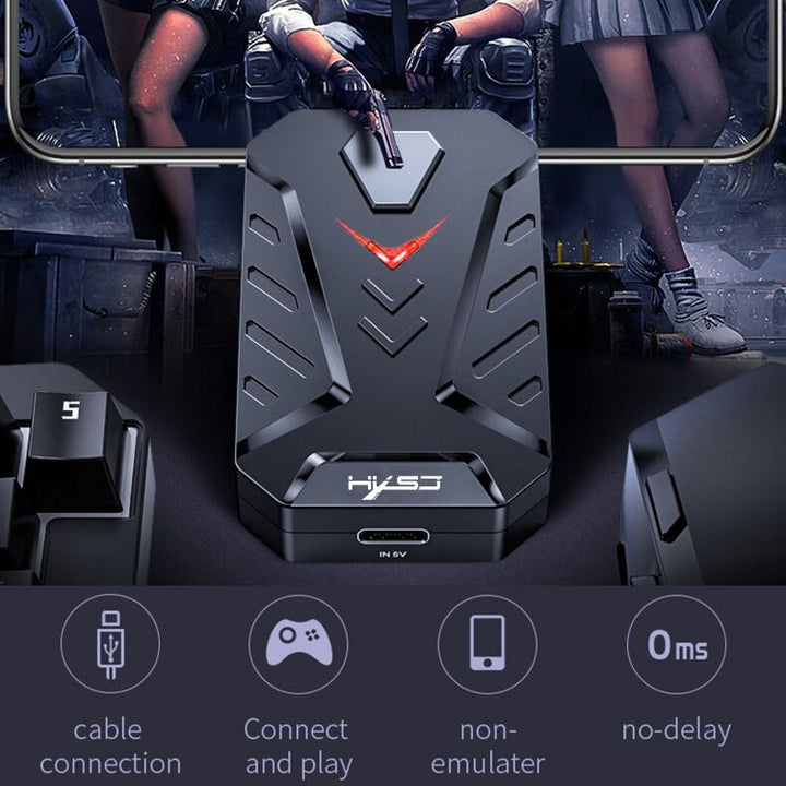 Lisslune | HXSJ P8+V100+A883 Keyboard Mouse Converter + One-Handed Keyboard + Programmable Gaming Mouse Set