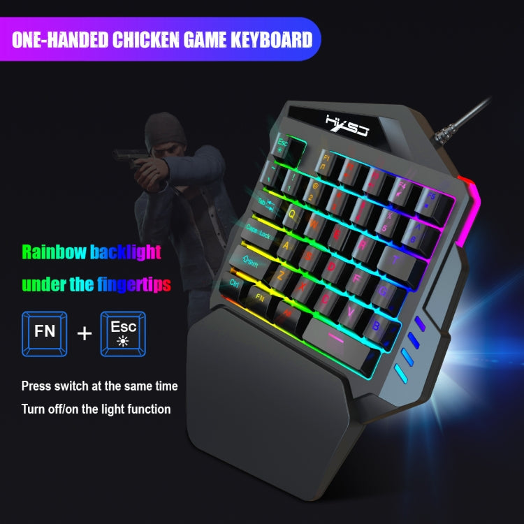 Lisslune | HXSJ V100+J900+P8 One-Hand Keyboard + Programmable Gaming Mouse + Keyboard-Mouse Converter Set