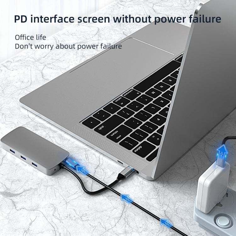 Lisslune | Basix BL10V 10 in 1 USB-C / Type-C to RJ45 + VGA + HDMI + 3.5mm AUX + SD / TF card slot + PD USB-C / Type-C + USB 3.0 + 2 USB 2.0 Ports Docking Station HUB