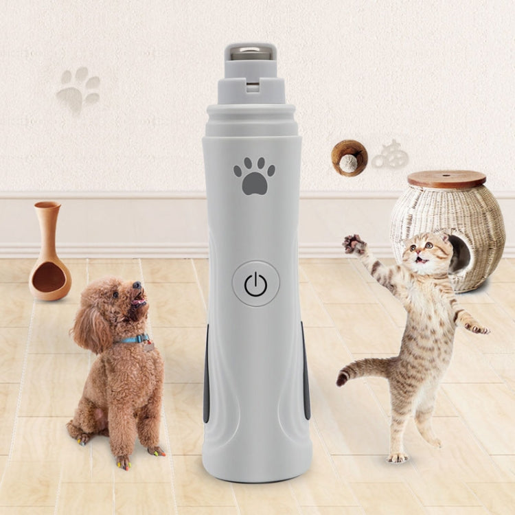 RC-306 Pet Nail Grinder USB Automatic Manicure (White)
