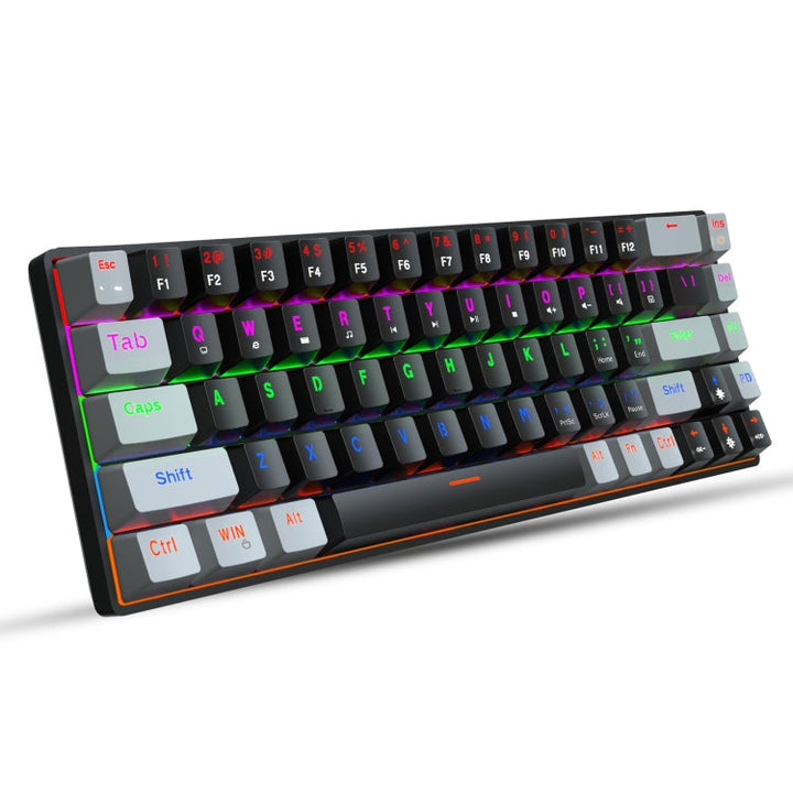 Lisslune | HXSJ V800 68 Keys Type-C Wired Cool Backlight Mechanical Keyboard (Blue Switch)