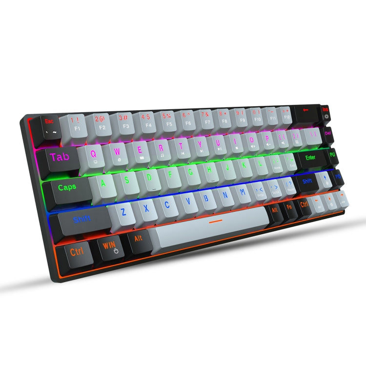 Lisslune | HXSJ V800 68 Keys Type-C Wired Cool Backlight Mechanical Keyboard (Red Switch)