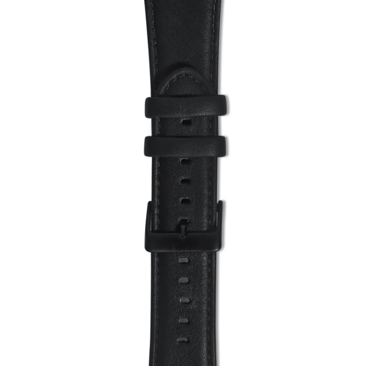 Lisslune | For Apple Watch Series 9&8&7 41mm / SE 3&SE 2&6&SE&5&4 40mm / 3&2&1 38mm Oil Wax Leather Strap Watch Band (Black)