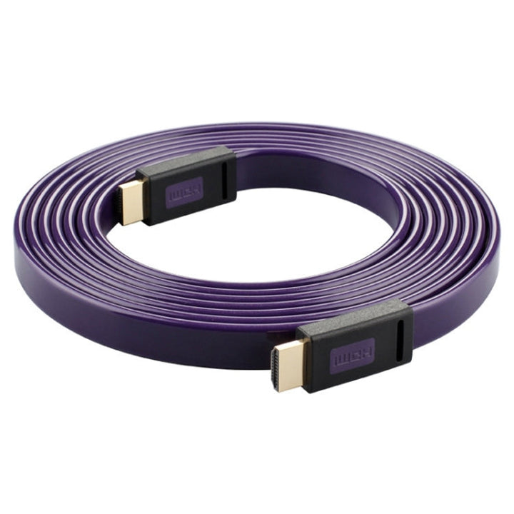 Lisslune | ULT-unite 4K Ultra HD gold-plated HDMI to HDMI flat cable, Cable length: 10m (Transparent Purple)