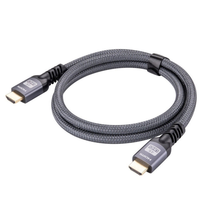 Lisslune | HDMI 2.0 plug to HDMI 2.0 plug 4K Ultra HD braided adapter cable, Cable length: 3m (Gray)