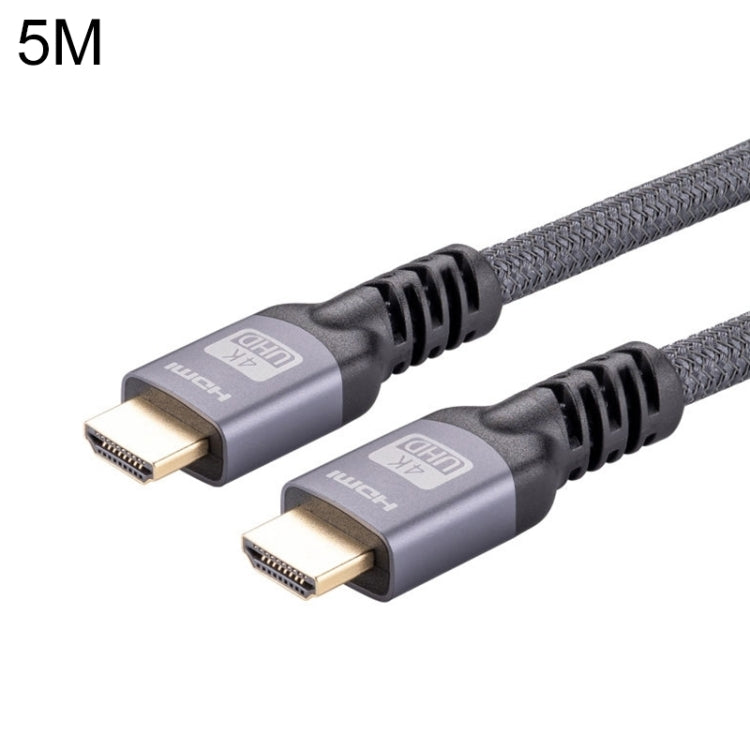 Lisslune | HDMI 2.0 Male to HDMI 2.0 Male 4K Ultra-HD Braided Adapter Cable, Cable Length: 5m (Gray)