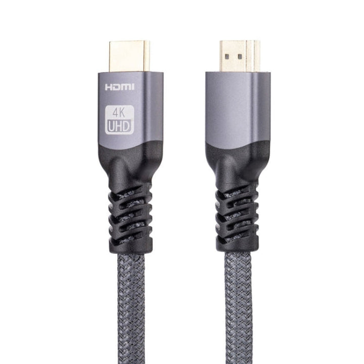 Lisslune | HDMI 2.0 plug to HDMI 2.0 plug 4K Ultra-HD braided adapter cable, Cable length: 10m (Gray)