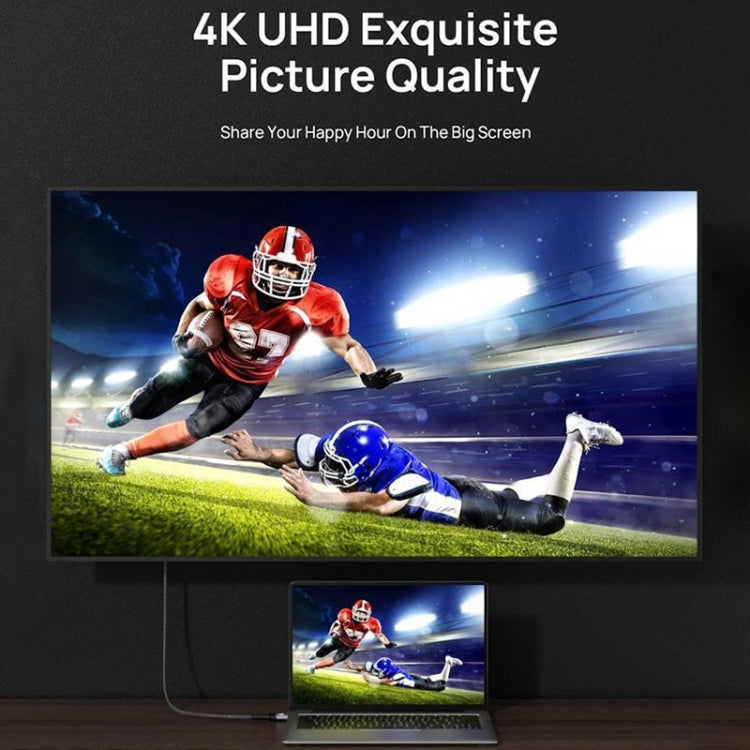 Lisslune | HDMI 2.0 male to HDMI 2.0 male 4K Ultra-HD braided adapter cable, cable length: 15m (Gray)